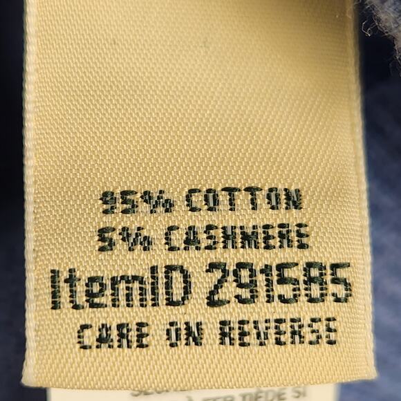 L.L.Bean Cotton/Cashmere Blend Turtleneck Sweater Women’s SZ M Blue Pullover EUC - Picture 12 of 13